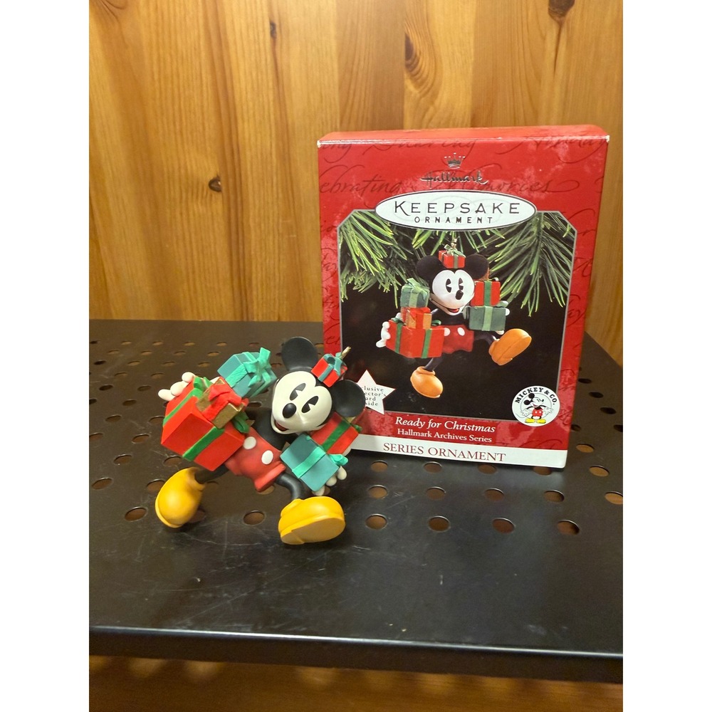Hallmark Mickey Mouse Ready for Christmas Keepsake Ornament Archives Series Box